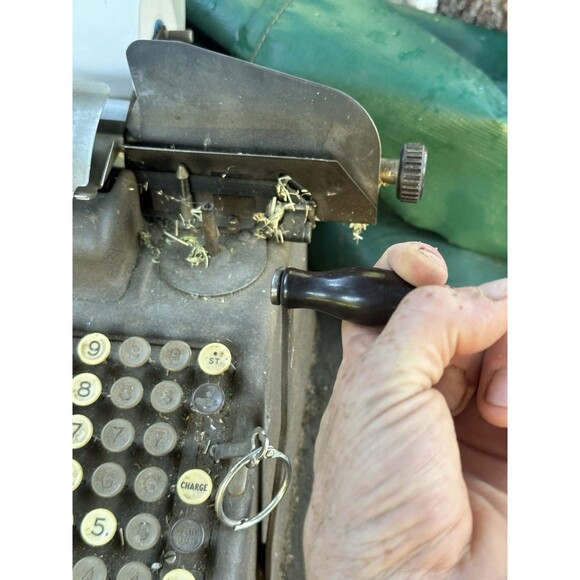 VINTAGE BURROUGHS CASH REGISTER Adding Machine Early Americana American West - Picture 6 of 6